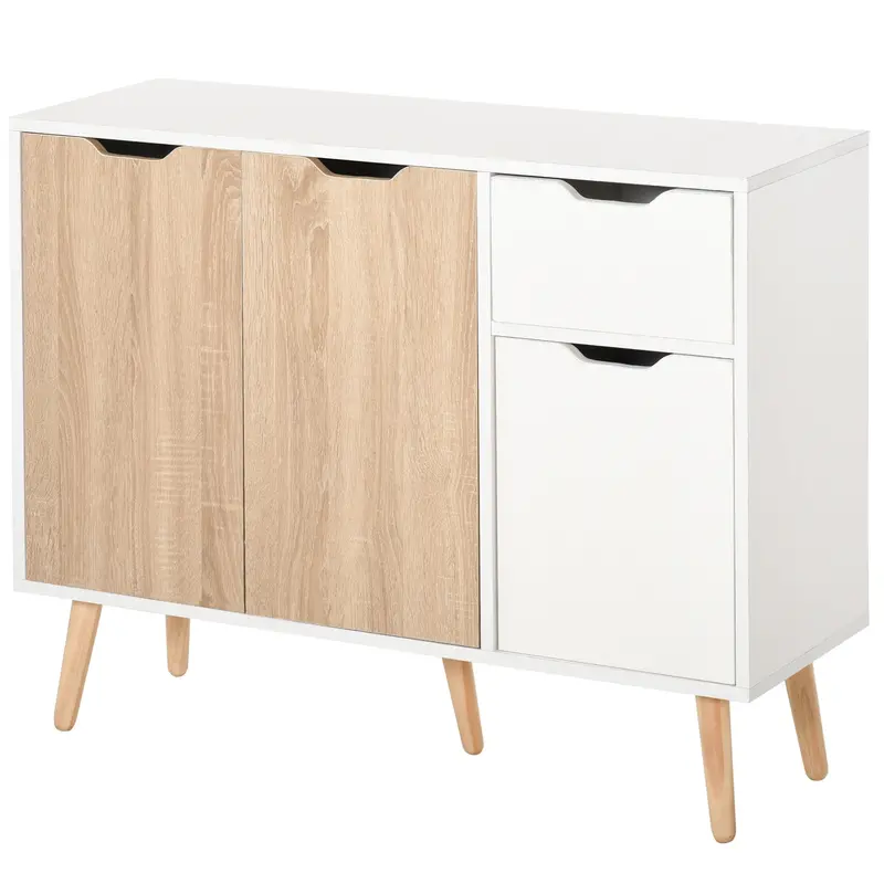 Sideboard Storage Cabinet with Drawer – Floor-Standing Bedroom or Hallway Organizer