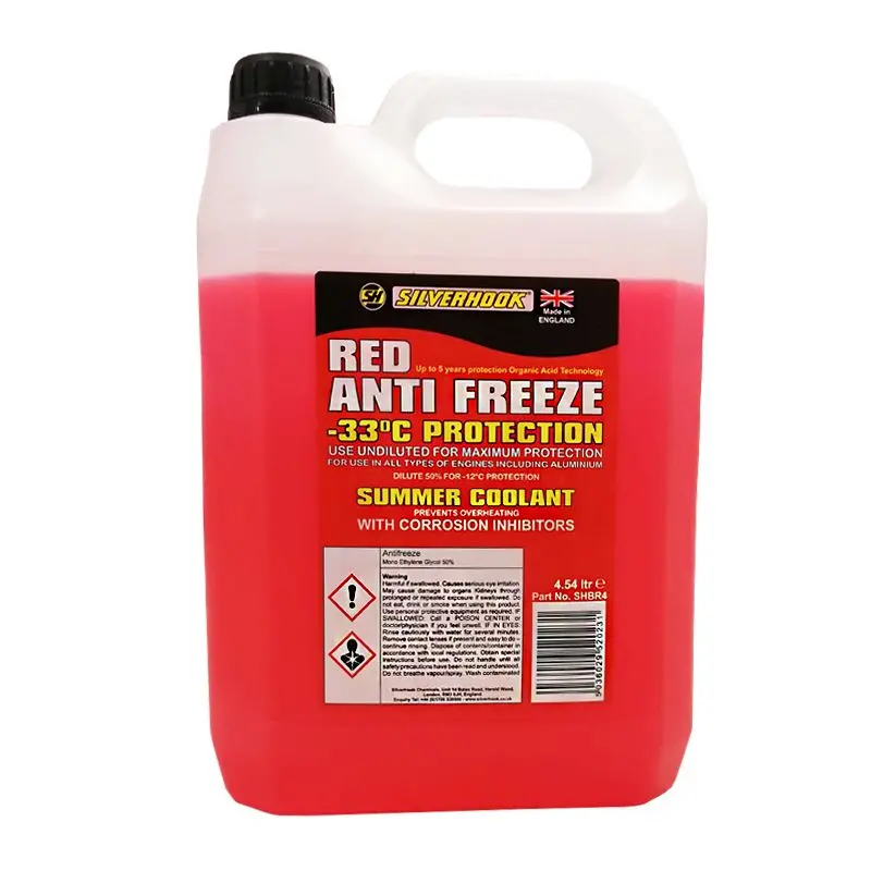 Silverhook Summer Coolant Antifreeze – Red Formula, 4.54 Litres (1 Gallon)