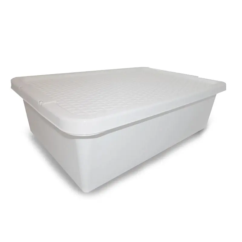 Simply Rattan 32-Litre Cream Plastic Storage Box – Stackable & Weather-Resistant