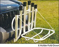 Six-Rod Receiver-Mount Rack with Cooler Basket – Fish N Mate