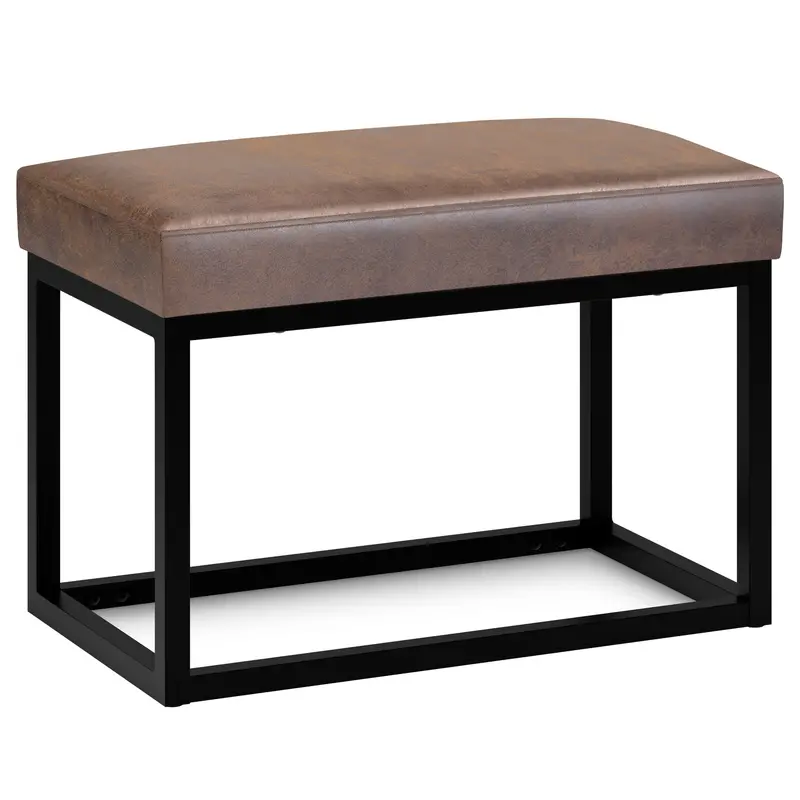 Small Distressed Chestnut Brown Bench – Reynolds