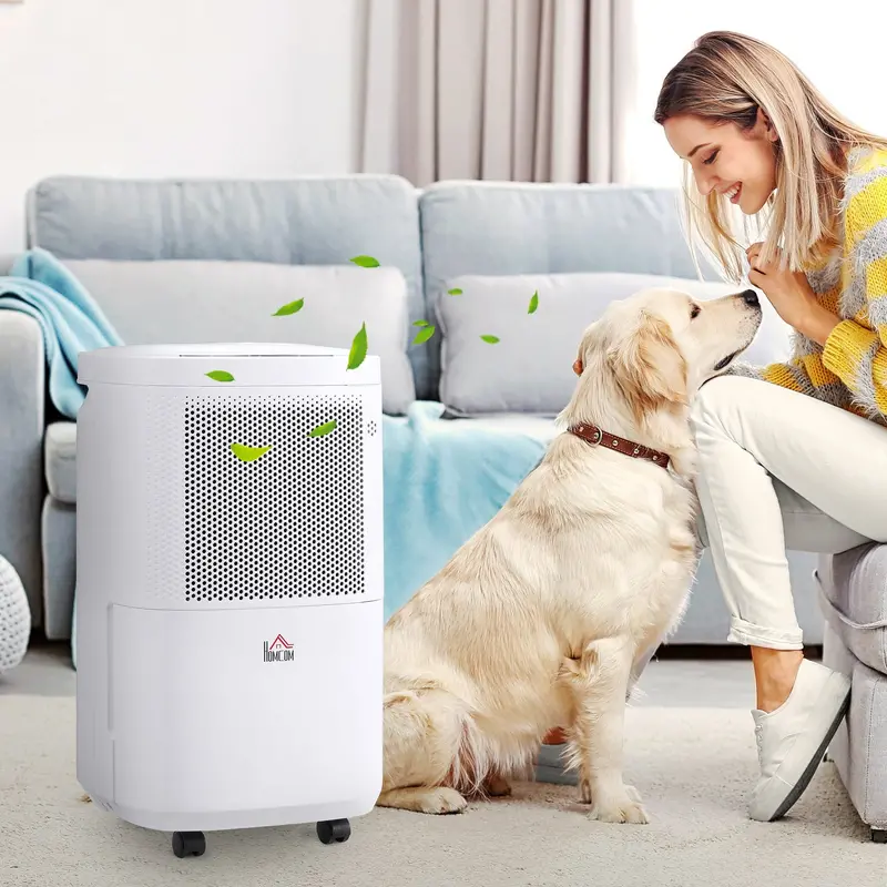 Smart WiFi-Controlled 10L/Day Portable Dehumidifier – Quiet Operation, 2.2L Tank