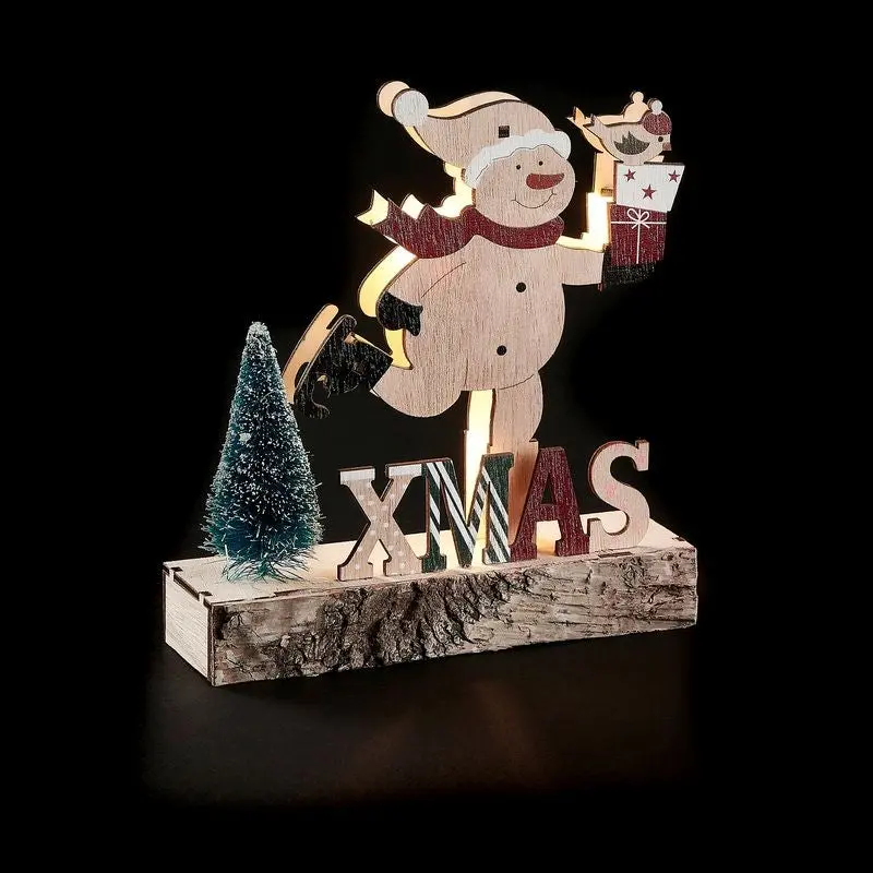 Snowman-Shaped Warm White LED Christmas Light Decoration