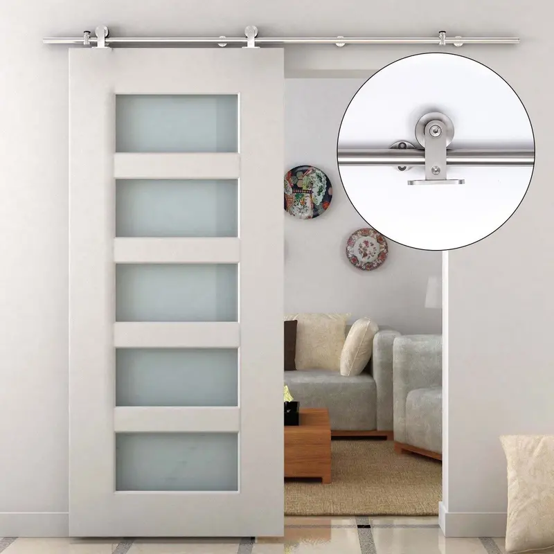 Stainless Steel Sliding Door Hardware Kit – 2000 mm Single-Track System