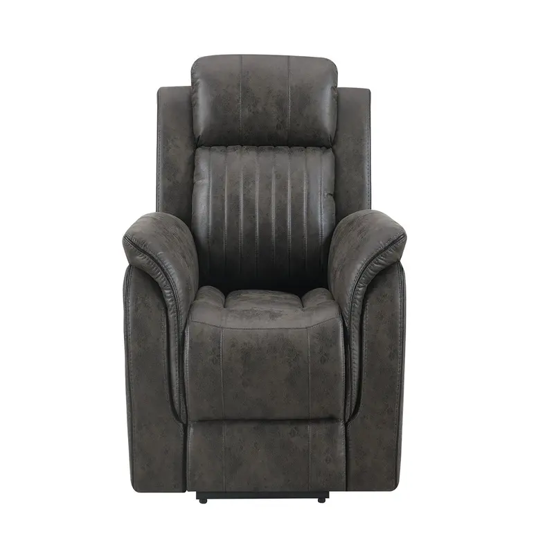 Steban Gray Gliding Recliner Chair with Rocker Function