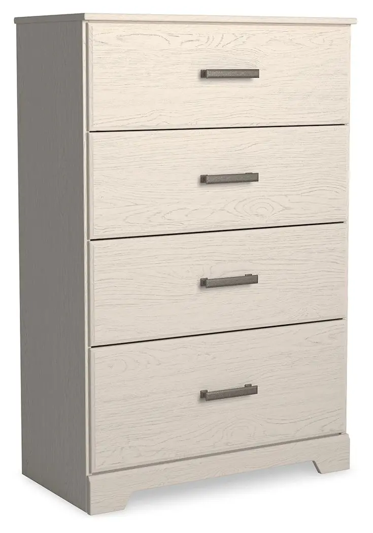 Stelsie White Four-Drawer Chest