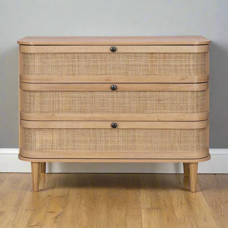 Stockholm Beige 3-Drawer Chest of Drawers – Compact Bedroom Organizer