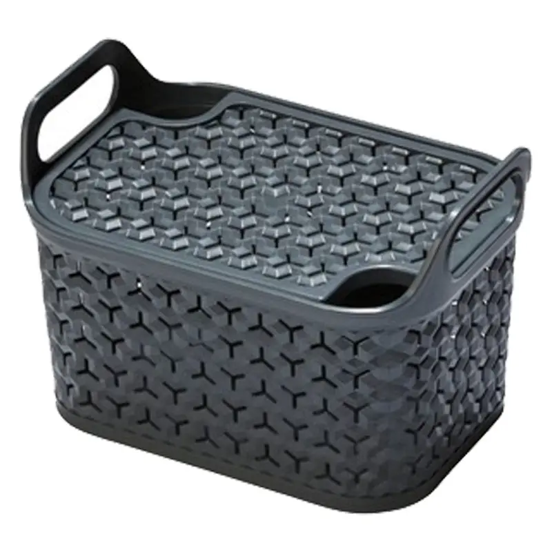 Strata Urban 5L Dark Grey Plastic Storage Box with Lid