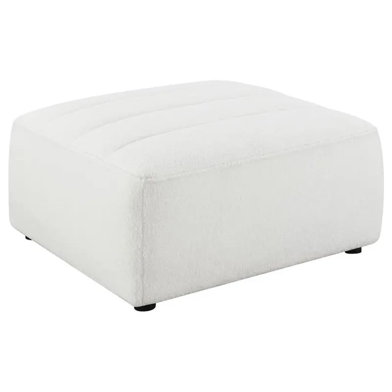 Sunny Square Upholstered Ottoman – Modern Fabric Footstool