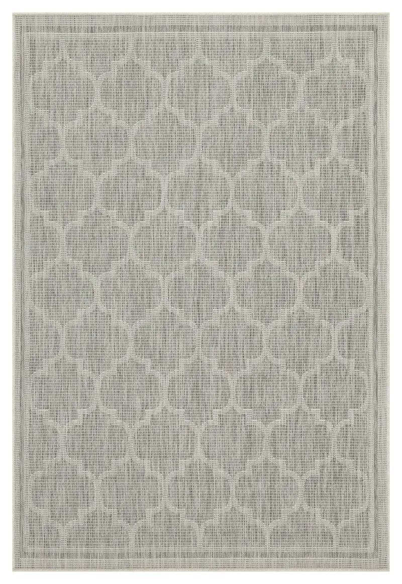 Sunshine 5’3″ x 7’3″ Silver Indoor/Outdoor Area Rug