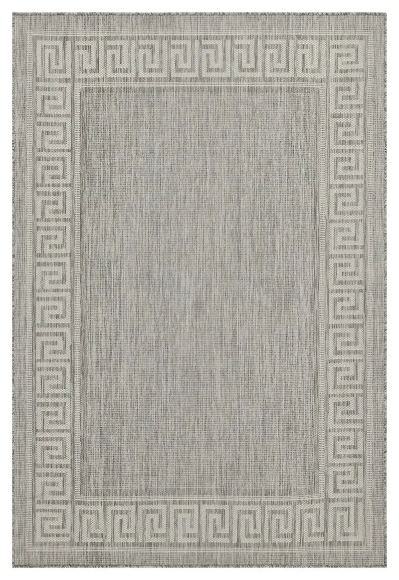 Sunshine 5’3″ x 7’3″ Silver Indoor/Outdoor Polypropylene Area Rug