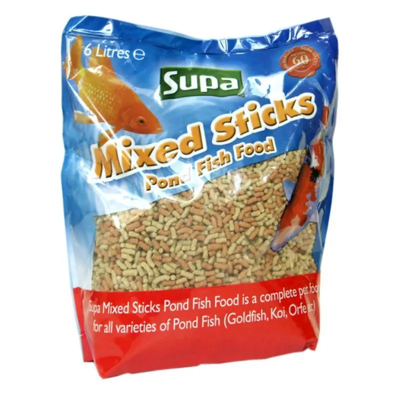 Supa Mixed Pond Fish Food Sticks – 6-Litre Value Pack for Healthy Koi & Goldfish