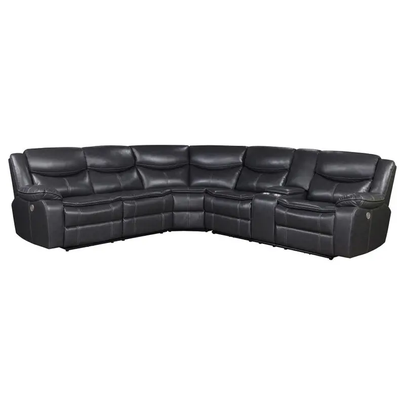 Sycamore Power Reclining Sectional Sofa with Corner Chaise & USB Charging