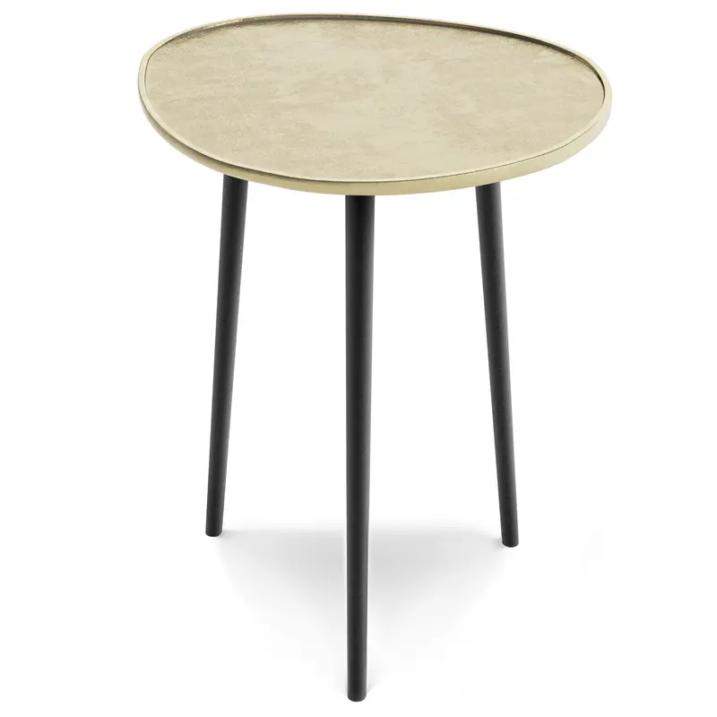 Tanner Gold Metal Side Table – Minimalist Accent Table