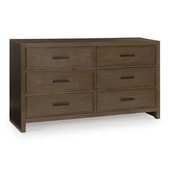 Ticanter Brown Dresser with Smooth-Glide Drawers and Clean Lines
