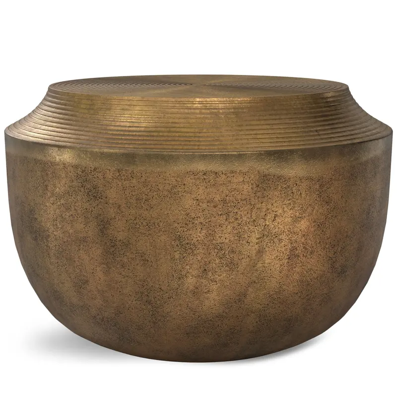 Timmons Brown Cast-Aluminum Coffee Table