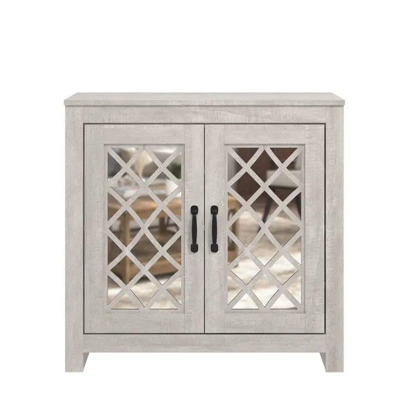 Tiverton Light Grey Shoe Cabinet – Two Doors, Four Adjustable Shelves