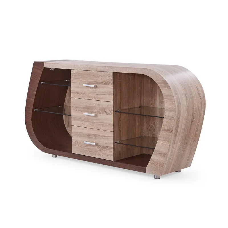 Tony Rustic Brown Wood Buffet Cabinet
