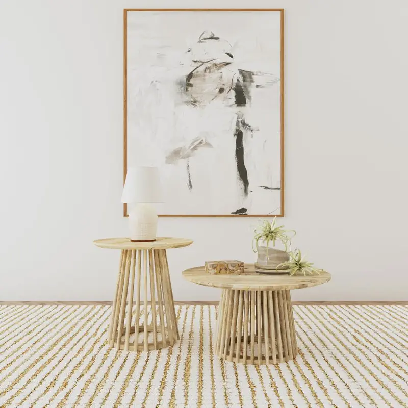Touhy Round Living Room Coffee Table Set