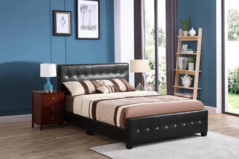 Transitional-Style Bed with Contemporary Appeal