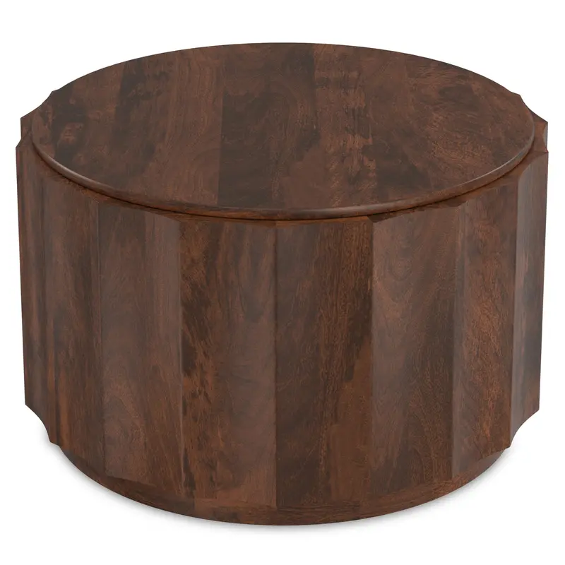 Trenton Rectangular Coffee Table – Walnut Brown Wood Grain