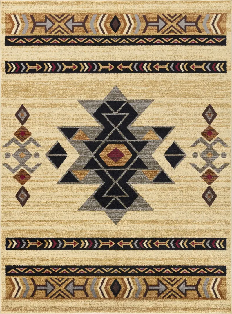 Tribes GC_YLS4006 Textured Southwest Area Rug