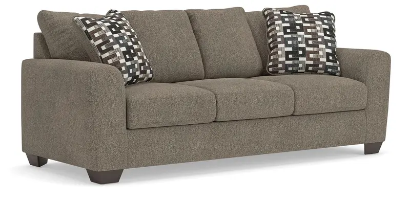 Triston-Peaks Queen Sofa Bed in Soft Suede Fabric