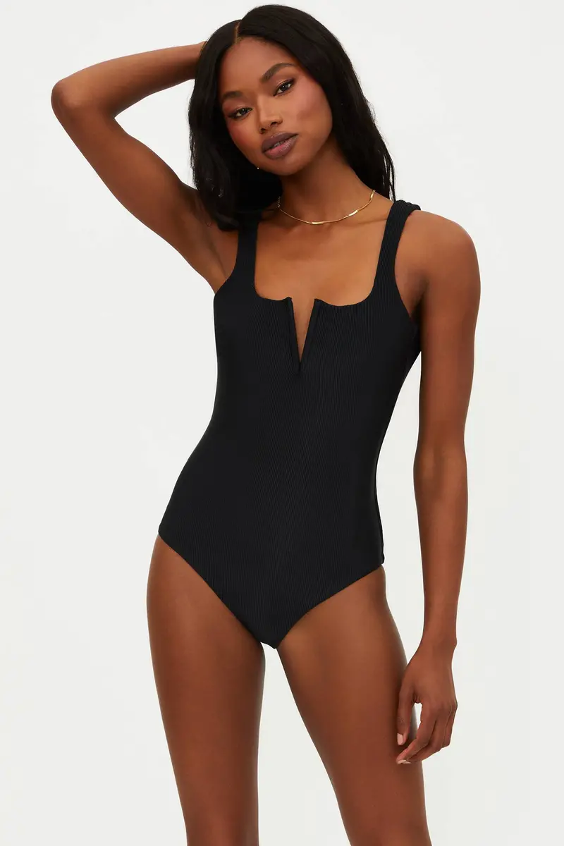 Tropez Black One-Piece Swimsuit