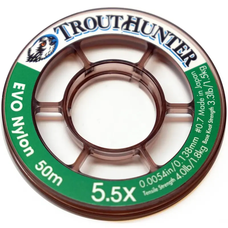 TroutHunter Evo Nylon Tippet Material for Precision Fly Fishing