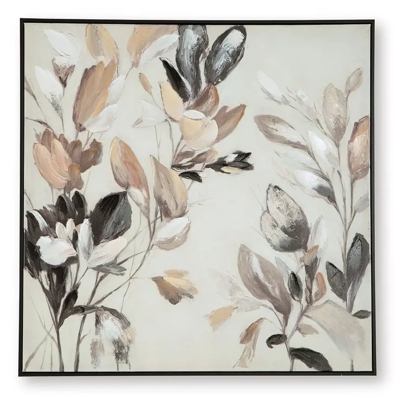 Trulow Geometric Wall Art – Warm Tan, Brown & Charcoal Composition
