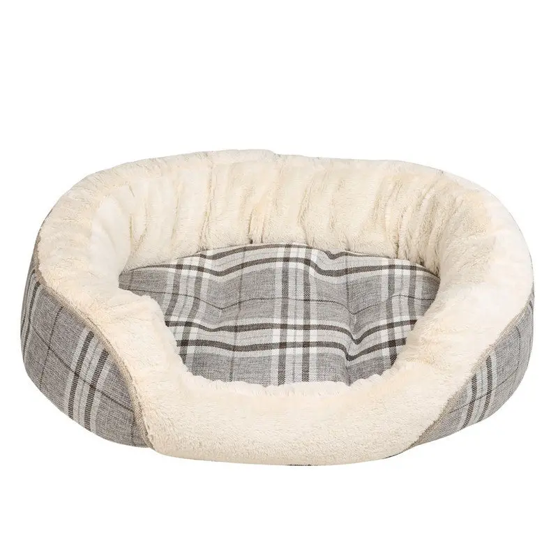 Tweedy Large Oval Dog Bed – Supportive Orthopedic Shape