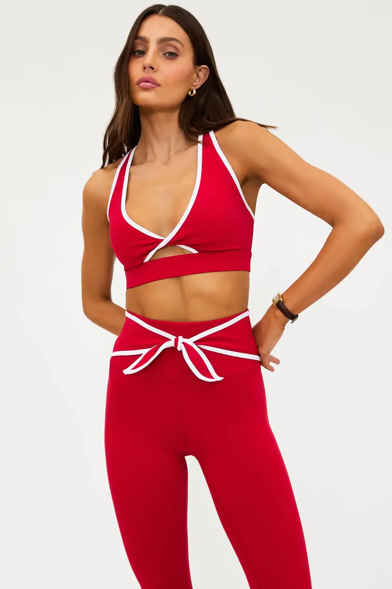 Twist Detail Crop Top in Peppermint Matte