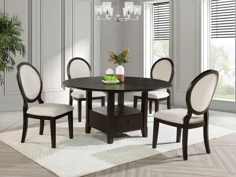 Twyla Round Dining Set with Pedestal Base