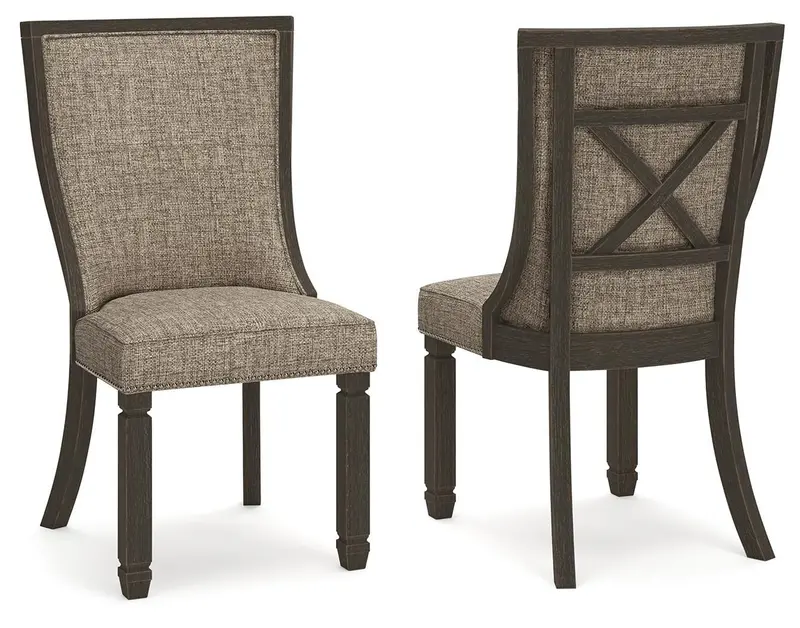 Tyler Creek Black and Grayish Brown Framed-Back Dining Chairs (2-Pack)
