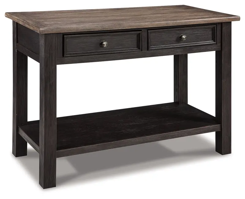 Tyler Creek Grayish Brown and Black Sofa Table
