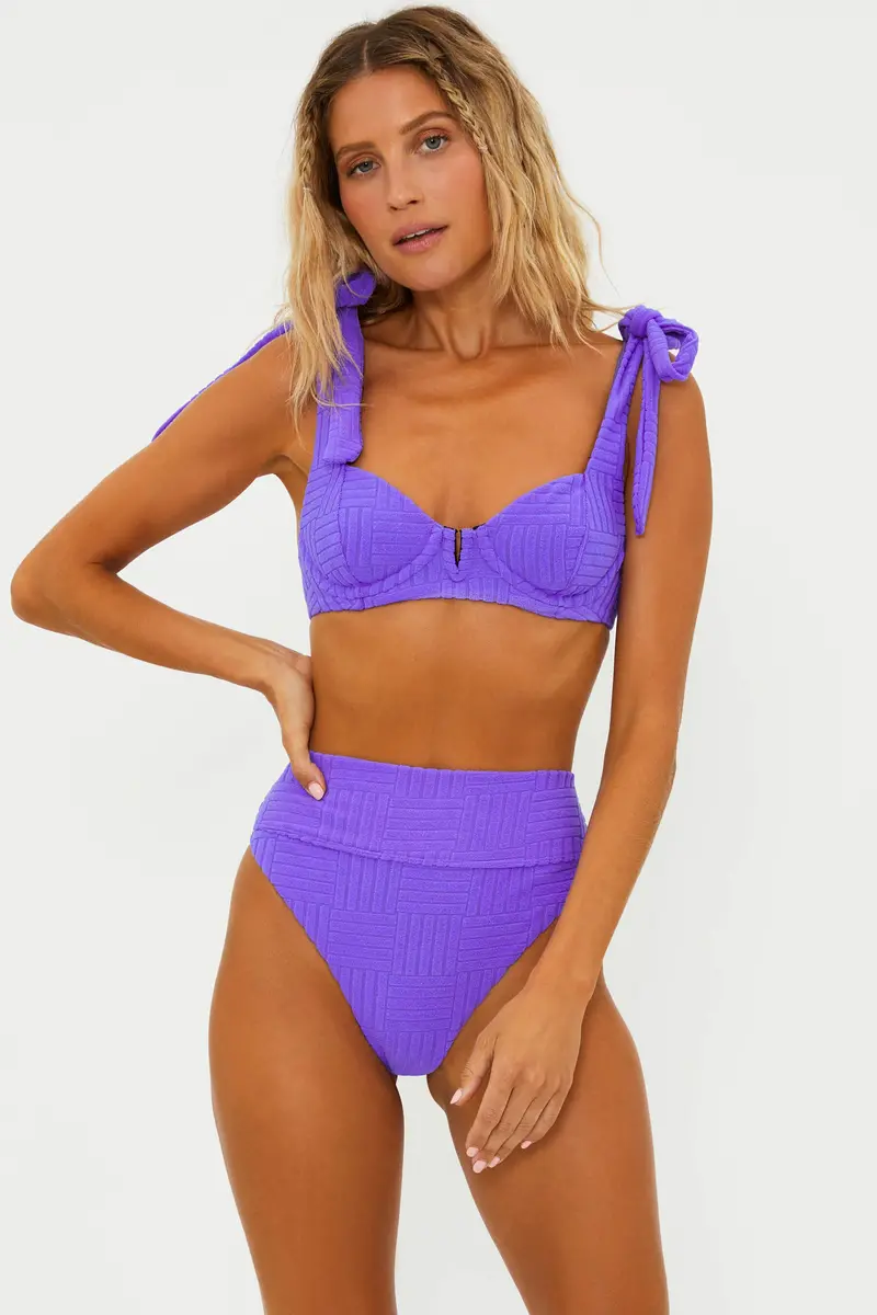 Ultra Violet Terry Cropped Top