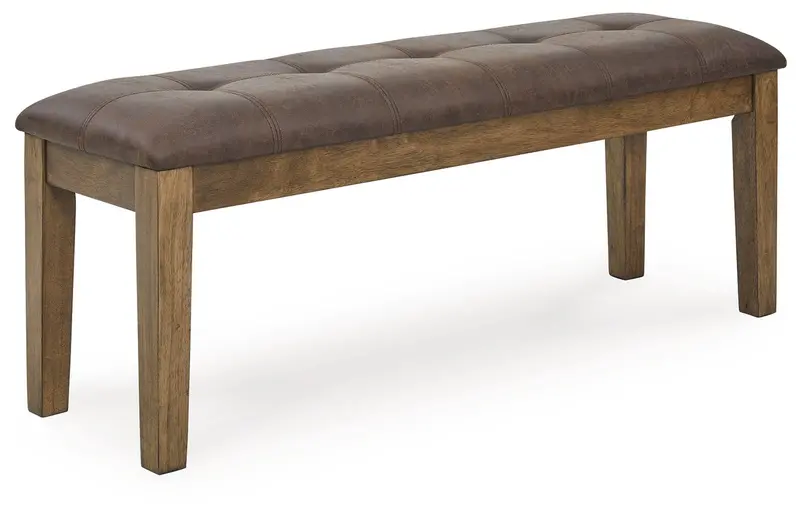 Urbinforte Light Brown Upholstered Dining Bench