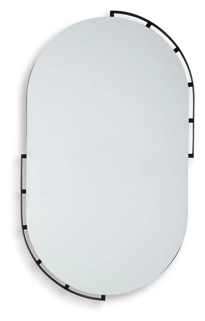 Valkings Slim Black Frame Accent Mirror for Compact Spaces