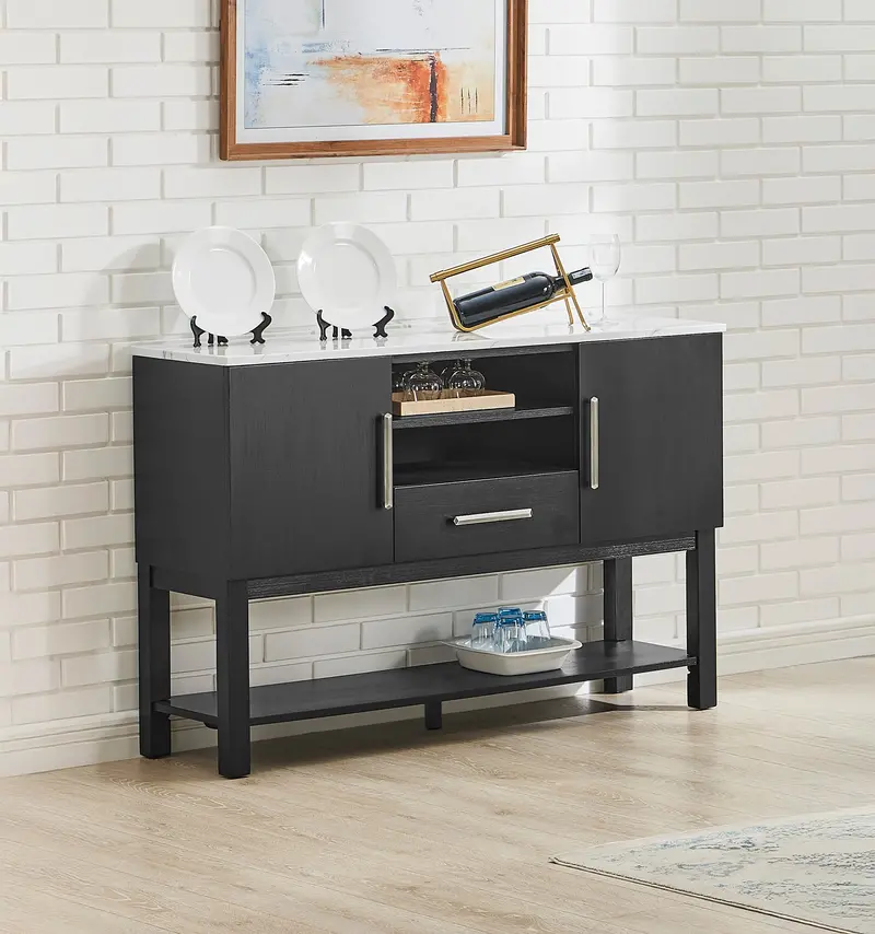 Vance Modern Sideboard Cabinet with Storage Shelves