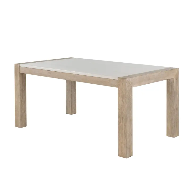 Vanilla Natural Marble Dining Set – Elegant Beige Table with Upholstered Chairs