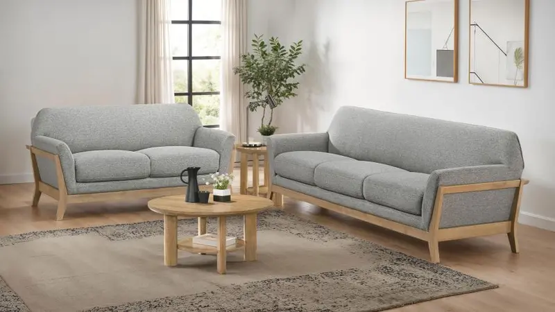 Vaughn Flared-Arm Fabric Sofa Collection