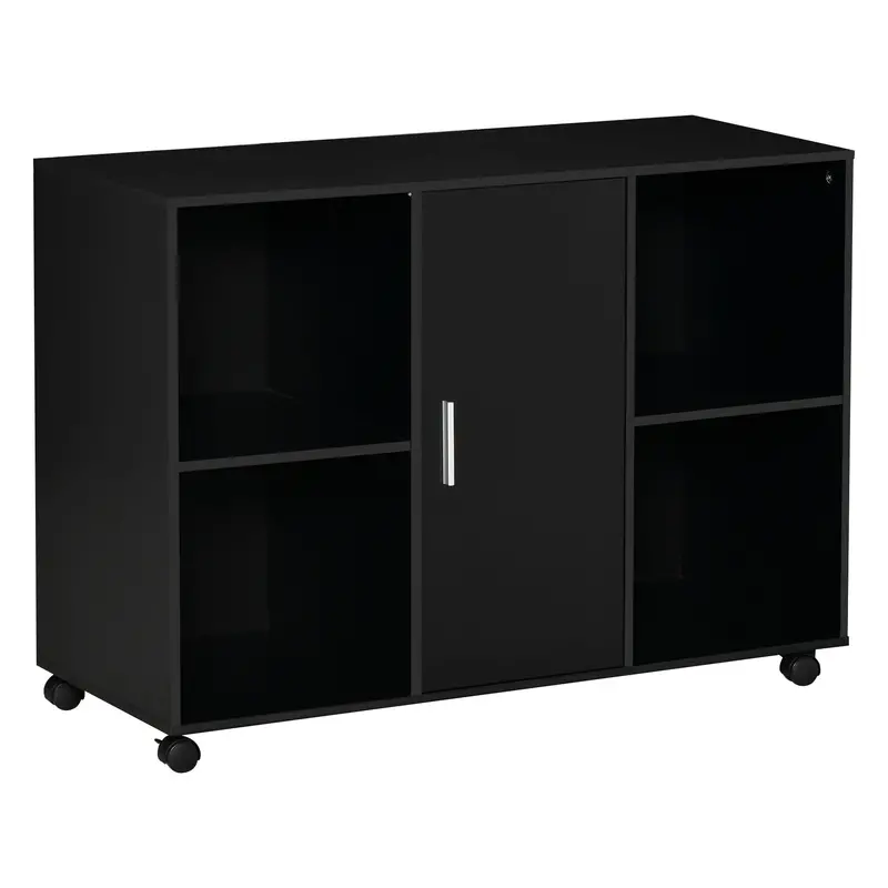 Vinsetto Mobile File Cabinet – Lockable Office Storage Cart with Casters