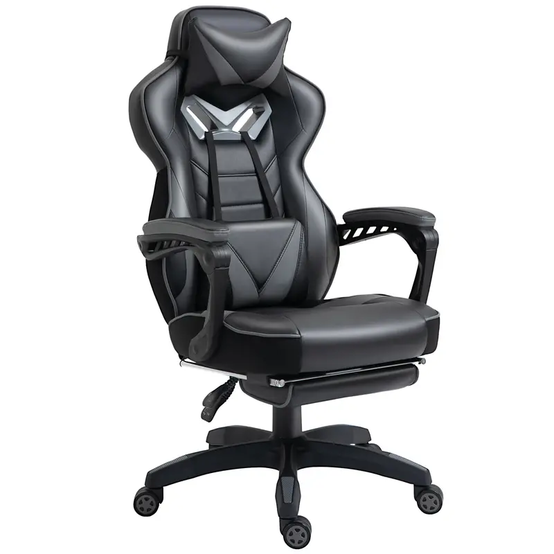 Vinsetto Racing-Style Gaming Chair with Adjustable Footrest