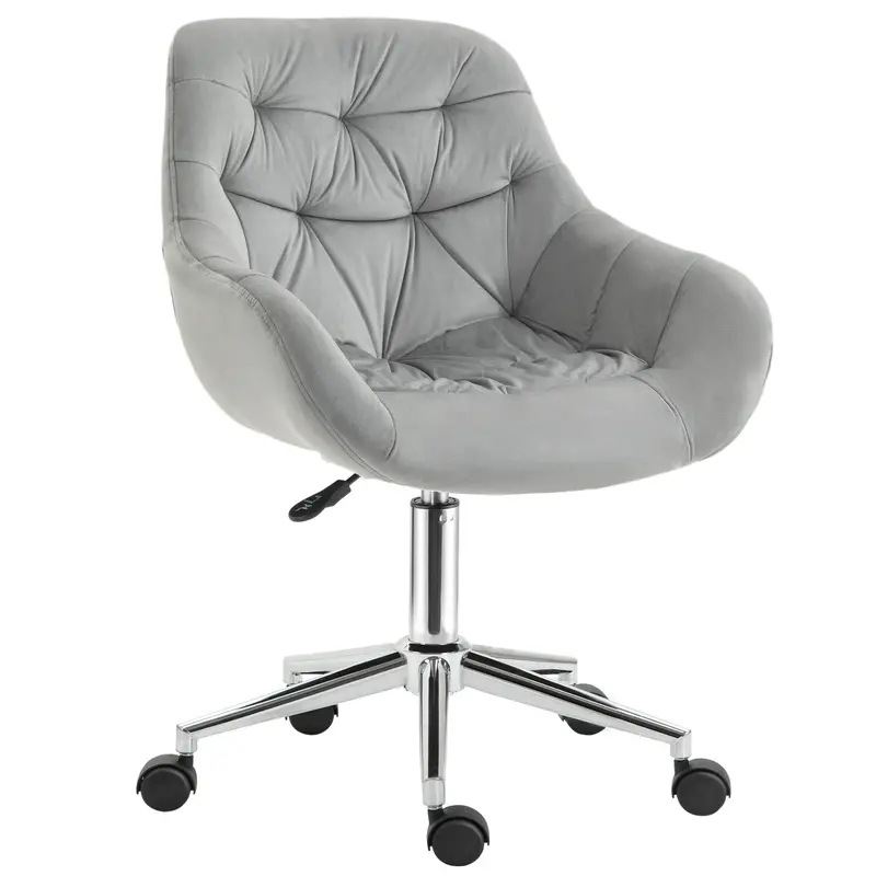 Vinsetto Velvet Ergonomic Desk Chair – Height-Adjustable, Comfort-Focused Home Office Seat