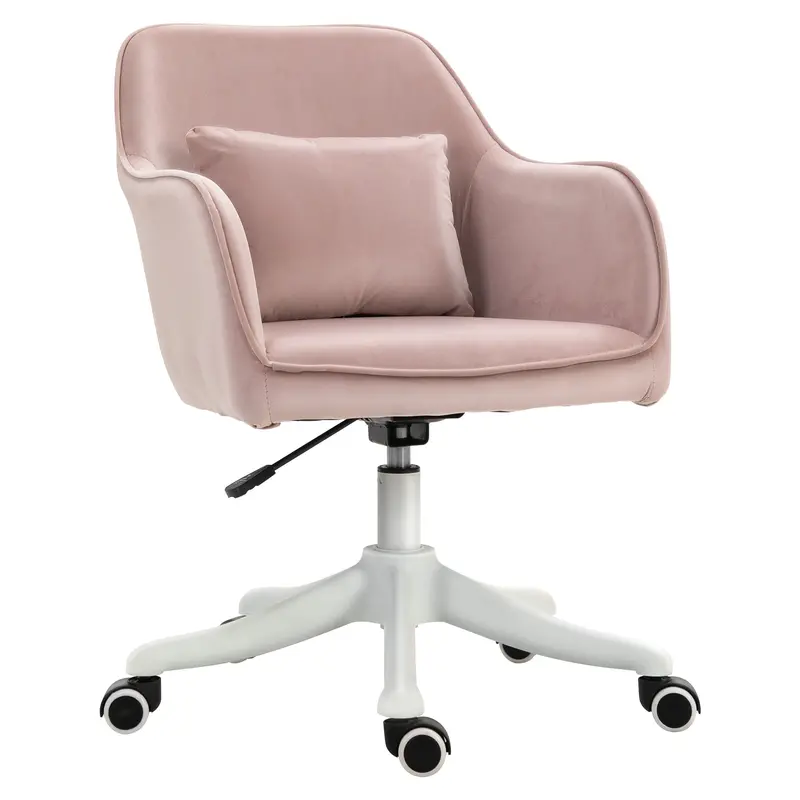 Vinsetto Velvet Office Chair – Rechargeable Lumbar Massage & Vibration Function