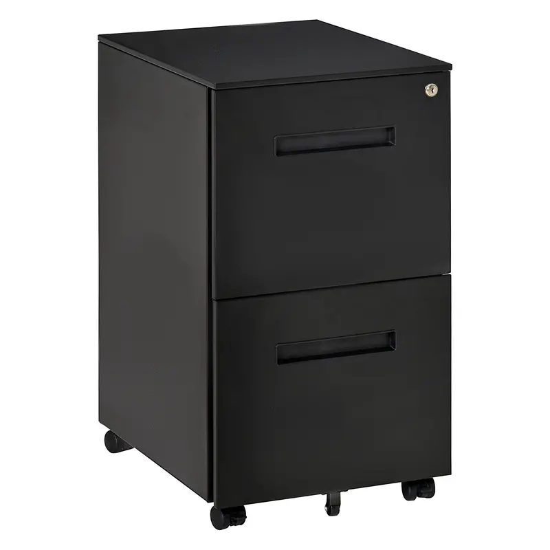 Vinsetto Vertical Mobile File Cabinet for Home Office – Adjustable A4 Organizer