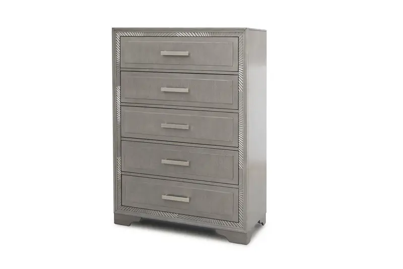 Vintage-Inspired Antique Gray Chest of Drawers