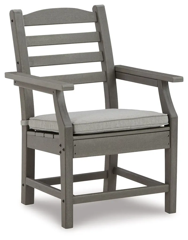 Visola Armchairs with Cushions – Set of 2, Gray Fabric