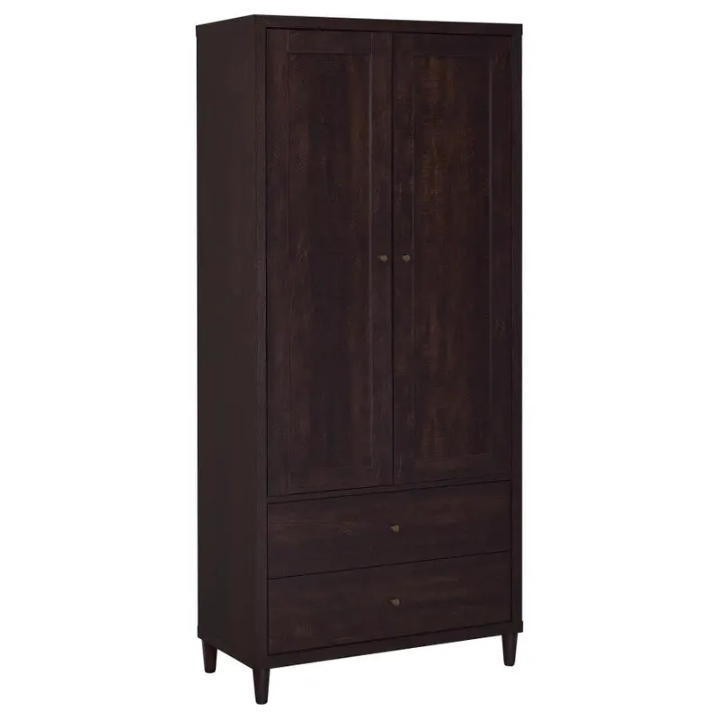 Wadeline Rustic Tobacco Two-Door Tall Accent Cabinet – Sturdy Storage Solution