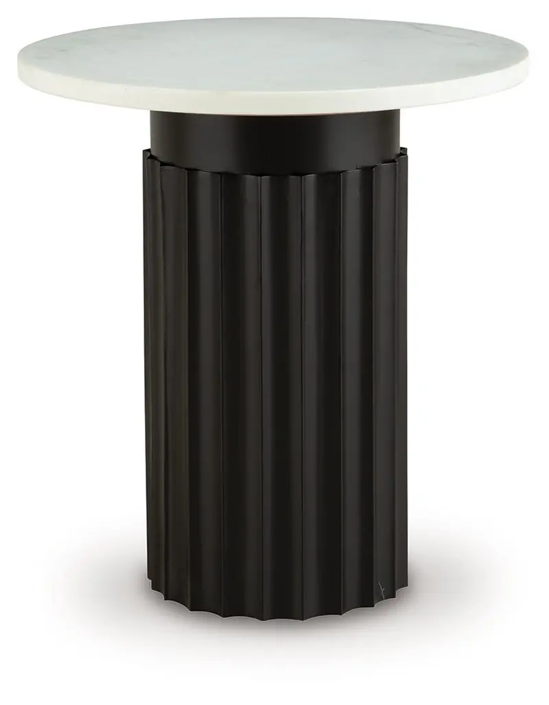 Wainstone Black-and-White Contrast Accent Table for Small Spaces